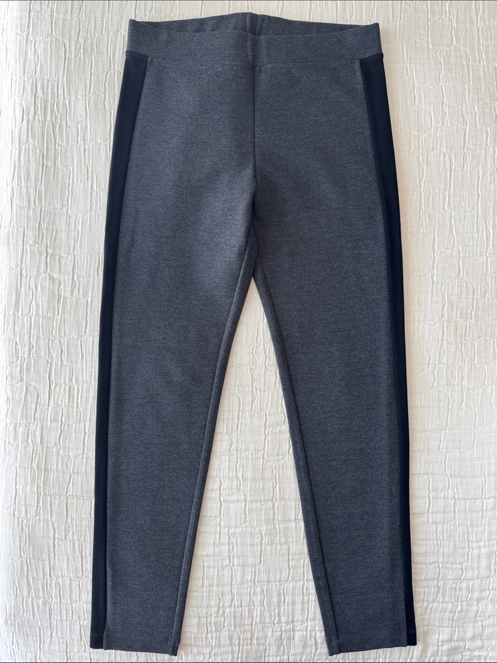 GAP Women’s Ponte Skinny Legging Pant - Grey/Black Side Panel, Size M
